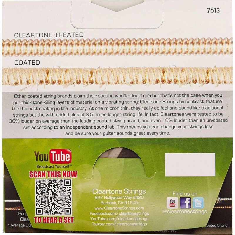 Струны для акустической гитары Cleartone 7613 80/20 Bronze Medium 13/56