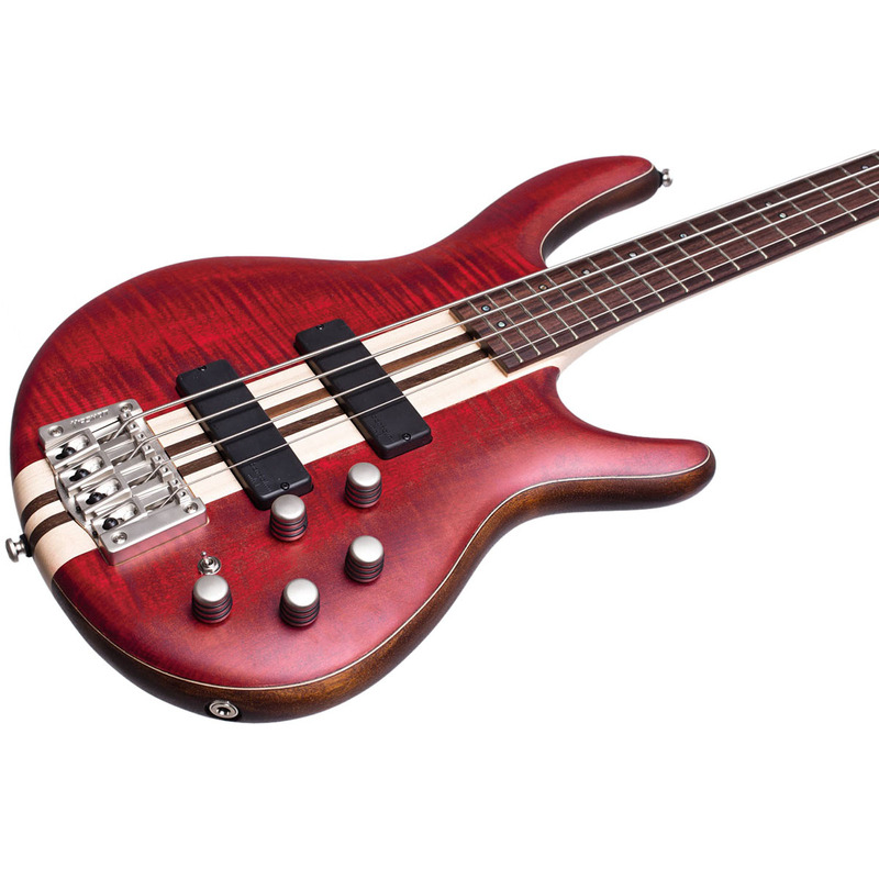 Бас-гитара CORT A4 Plus FMMH (Open Pore Black Cherry)