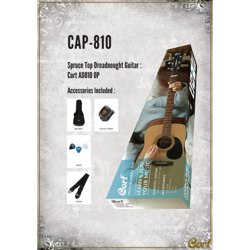 Гитарный набор CORT TRAILBLAZER PACK CAP-810 (Open Pore)