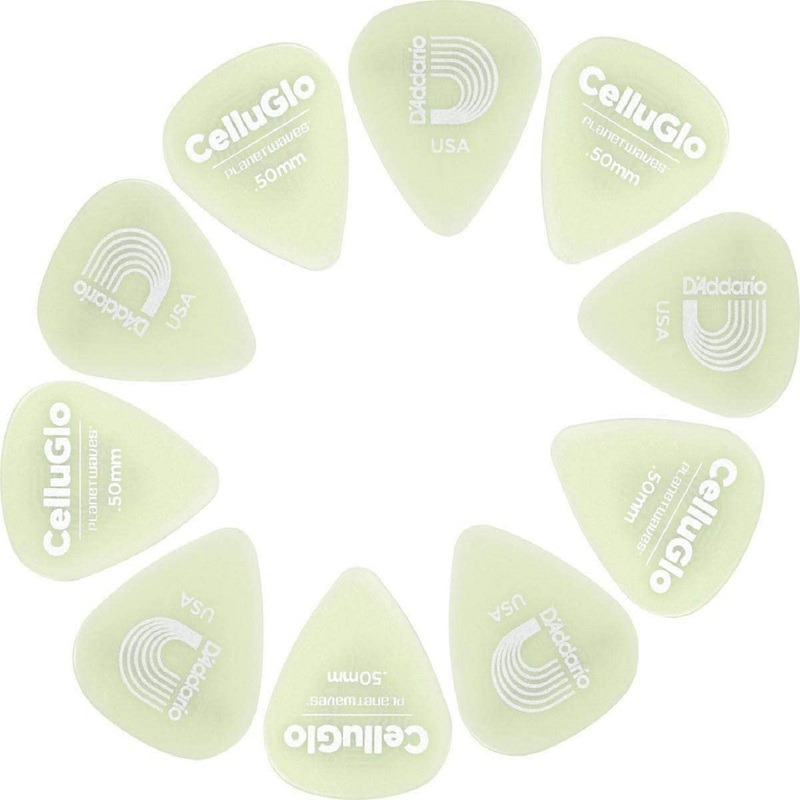 Медиаторы D'Addario 1CCG2 Planet Waves Classic Celluloid Cellu-Glo Player's Pack 0.50 mm (10 шт.)