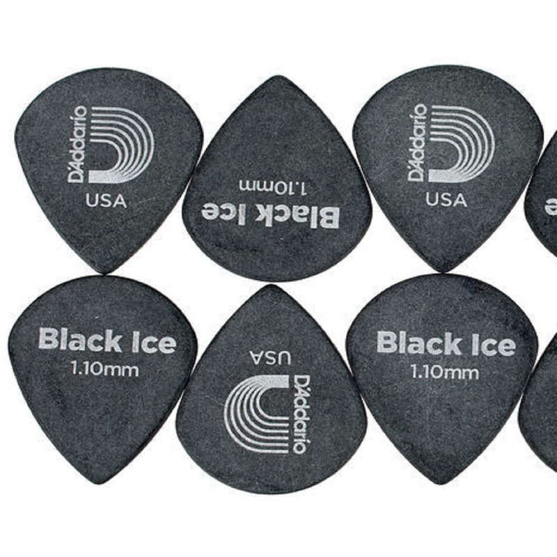Медиаторы D'Addario 3DBK6 Planet Waves Duralin Black Ice Player's Pack 1.1 mm (10 шт.)