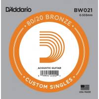 Струна D'Addario BW021 80/20 Bronze .021