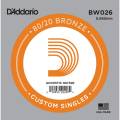 Струна D'Addario BW026 80/20 Bronze .026
