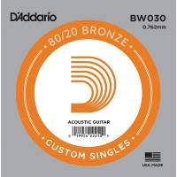 Струна D'Addario BW030 80/20 Bronze .030