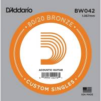 Струна D'Addario BW042 80/20 Bronze .042