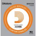 Струна D'Addario BW056 80/20 Bronze .056