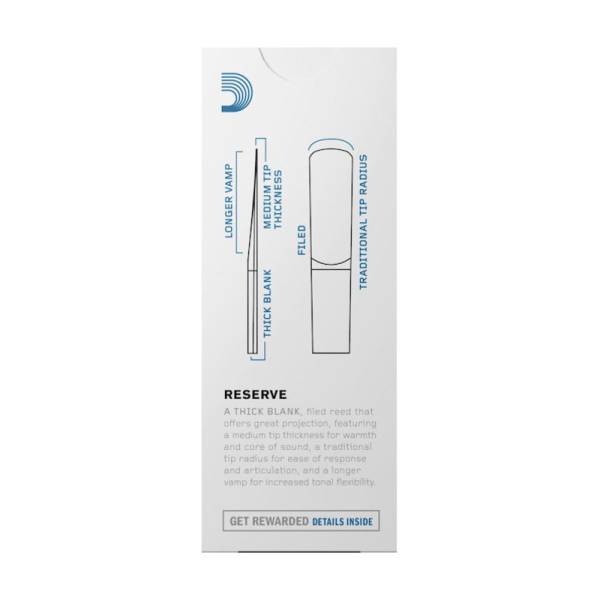 Тростини для кларнету бас D'Addario DER0530 Reserve Bass Clarinet Reeds #3.0 - 5-Pack (5 шт.)