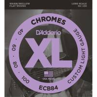 Струни для бас-гітари D'Addario ECB84 Chromes Flatwound Custom Light 40/100