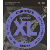 Струни для електрогітари D'Addario ECG24 Chromes Flat Wound Jazz Light 11/50