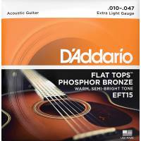 Струны для акустической гитары D'Addario EFT15 Phosphor Bronze Flat Tops Extra Light 10/47