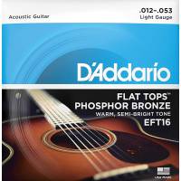 Струни для акустичної гітари D'Addario EFT16 Phosphor Bronze Flat Tops Light 12/53
