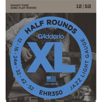 Струны для электрогитары D'Addario EHR350 Half Rounds Jazz Light 12/52