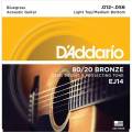 Струны для акустической гитары D'Addario EJ14 80/20 Bronze Light Top/Medium Bottom 12/56