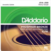 Струни для акустичної гітари D'Addario EJ18 Phosphor Bronze Heavy 14/59