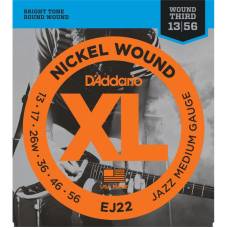 Струны для электрогитары D'Addario EJ22 Nickel Wound Jazz Medium 13/56