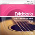 Струны для акустической гитары D'Addario EJ23 Phosphor Bronze Super Light 9/45