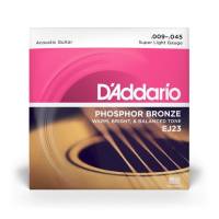 Струны для акустической гитары D'Addario EJ23 Phosphor Bronze Super Light 9/45