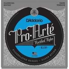 Струны для классической гитары D'Addario EJ31 Rectified Trebles Hard Tension