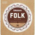 Струны для классической гитары D'Addario EJ34 Folk Ball End 80/20 Bronze/Black Nylon Trebles