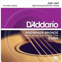 Струни для акустичної гітари D'Addario EJ38H Phosphor Bronze 10/27