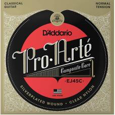Струны для классической гитары D'Addario EJ45C Silverplated Wound Nylon Normal Tension
