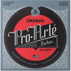 Струны для классической гитары D'Addario EJ45FF Carbon Normal Tension