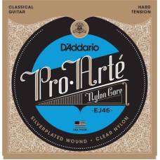 Струны для классической гитары D'Addario EJ46 Silverplated Wound Nylon Hard Tension