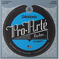 Струны для классической гитары D'Addario EJ46FF Silverplated Wound Fluоrocarbon Hard Tension