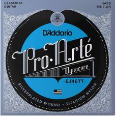 Струны для классической гитары D'Addario EJ46TT Silverplated Wound Titanium Nylon Hard Tension
