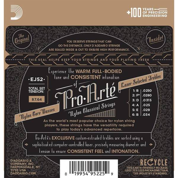 Струни для класичної гітари D'Addario EJ52 Alto Normal Tension
