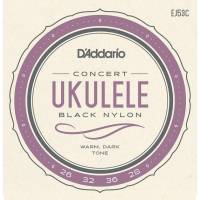 Струны для укулеле D'Addario EJ53C Black Nylon Concert 26/28