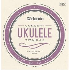Струны для укулеле D'Addario EJ87C Titamium Concert 24/29