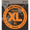 Струны для электрогитары D'Addario EPN110 Pure Nickel Regular Light 10/45