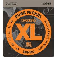 Струни для електрогітари D'Addario EPN110 Pure Nickel Regular Light 10/45