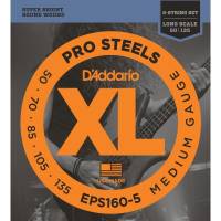 Струни для бас-гітари D'Addario EPS160-5 Pro Steels Medium 5-Strings 50/135