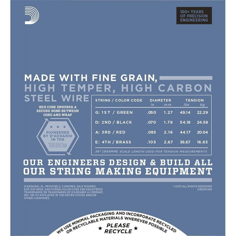 Струни для бас-гітари D'Addario EPS160 Pro Steels Medium 50/105