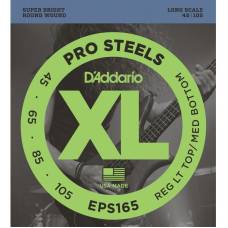 Струны для бас-гитары D'Addario EPS165 Pro Steels Custom Light 4-String 45/105