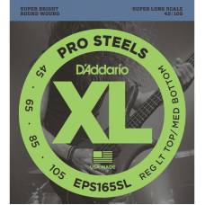 Струны для бас-гитары D'Addario EPS165SL ProSteels Custom Light 4-String Super Long Scale 45/105