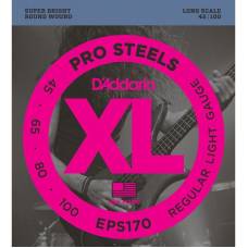 Струны для бас-гитары D'Addario EPS170 Pro Steels Regular Light 4-String 45/100