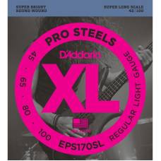 Струны для бас-гитары D'Addario EPS170SL Pro Steels Regular Light 4-String Super Long Scale 45/100