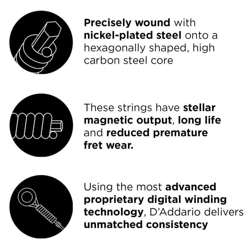 Струны для электрогитары D'Addario EXL110-7 Nickel Wound 7-String Regular Light 10/59
