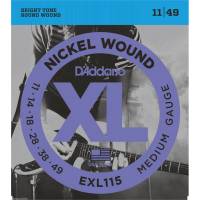 Струни для електрогітари D'Addario EXL115 Nickel Wound Medium/Blues-Jazz Rock 11/49