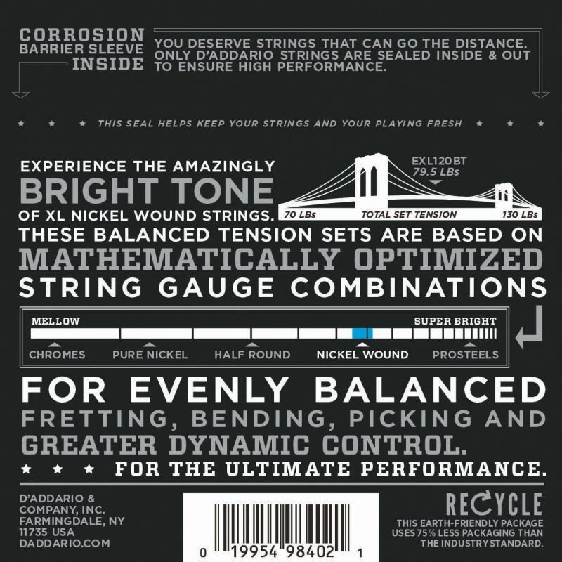 Струни для електрогітари D'Addario EXL120BT Nickel Wound Balanced Tension Super Light 9/40