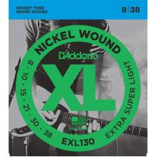 Струны для электрогитары D'Addario EXL130 Nickel Wound Extra Super Light 8/38