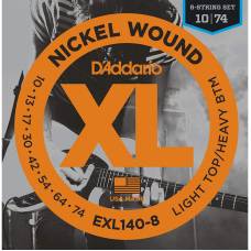 Струны для электрогитары D'Addario EXL140-8 Nickel Wound Light Top/Heavy Bottom 8-Strings 10/74