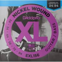 Струны для электрогитары D'Addario EXL156 Nickel Wound Guitar/Bass 24/84