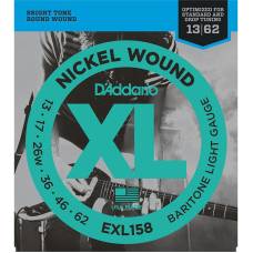 Струны для электрогитары D'Addario EXL158 Nickel Wound Baritone Light 13/62