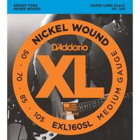 Струни для бас-гітари D'Addario EXL160SL Nickel Wound Medium Super Long Scale 50/105