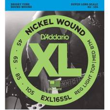 Струны для бас-гитары D'Addario EXL165SL Nickel Wound Custom Light Super Long Scale 45/105