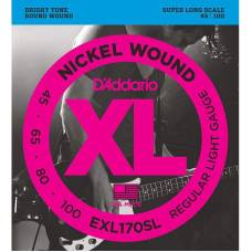 Струны для бас-гитары D'Addario EXL170SL Nickel Wound Regular Light Super Long Scale 45/100